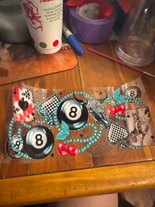 Turquoise and 8balls