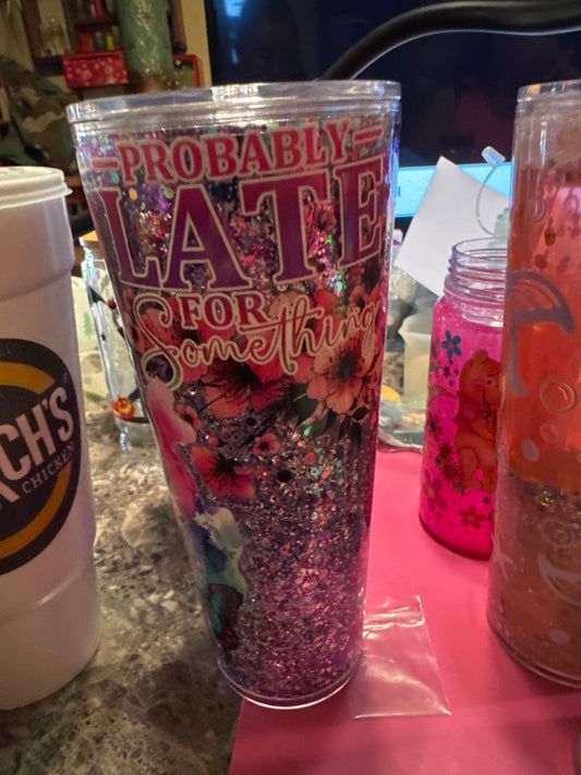 Premade 24oz probably late for something acrylic snow globe