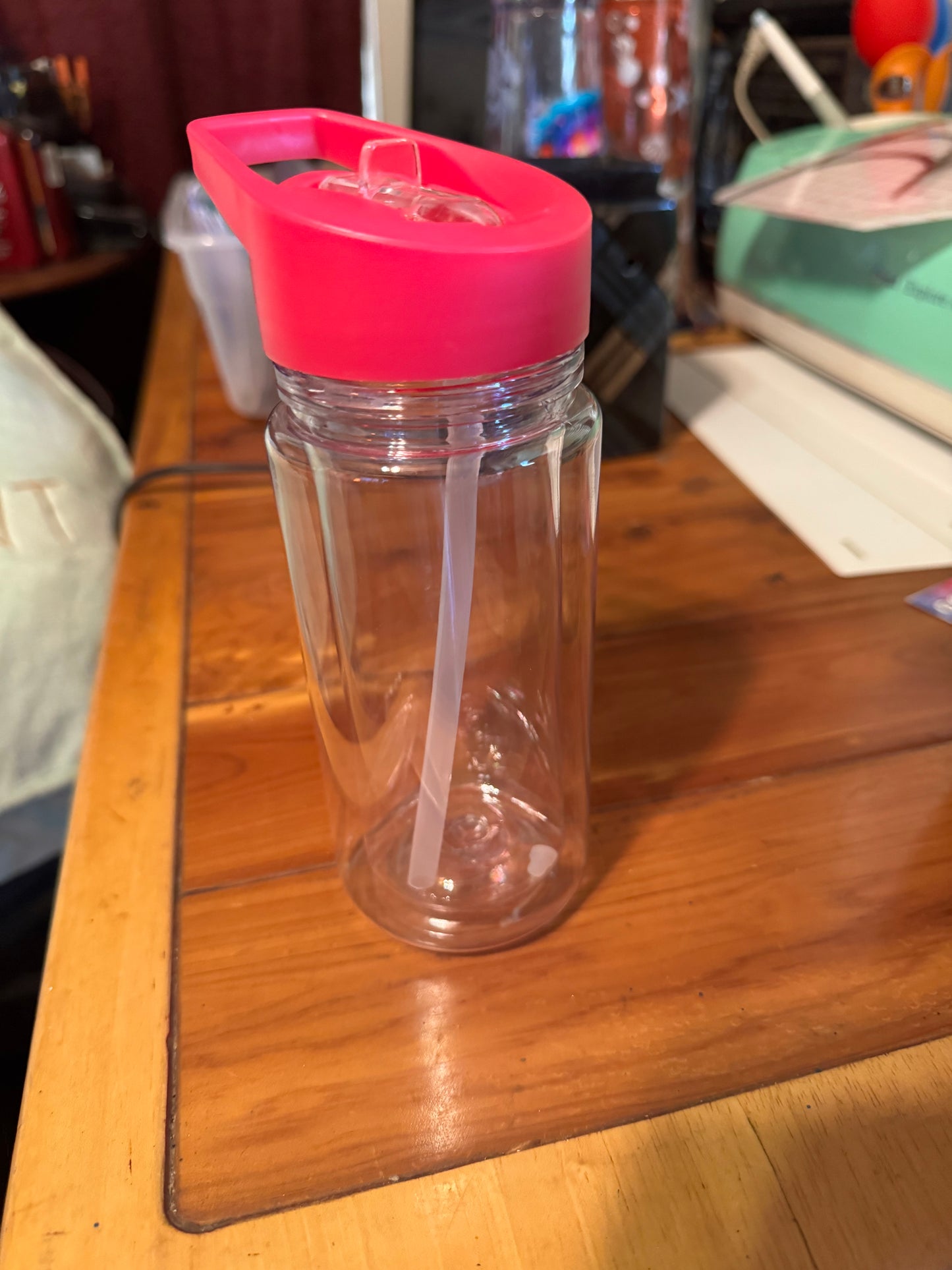 10 Oz Hot Pink Snowglobe Sippy Cup
